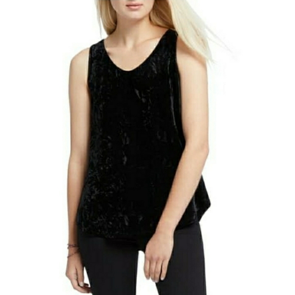 Vince Black Velvet Tank Top Small Sheer Underlay - Picture 4 of 10